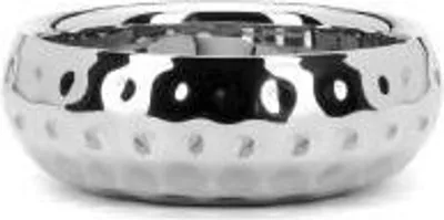 Produktbild von Edelstahl Schale rund 24 cm, Schale in aufwendiger Hammerschlag-Optik