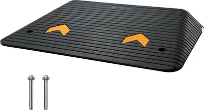 Obrázek produktu pro VEVOR prahová rampa pevná gumová prahová rampa nosnost 15 tun obrubníková rampa s kanálem 90,2x62x10,2 cm rampa pro vozíčkáře gumová rampa ideální pro nerovné terénní obrubníky