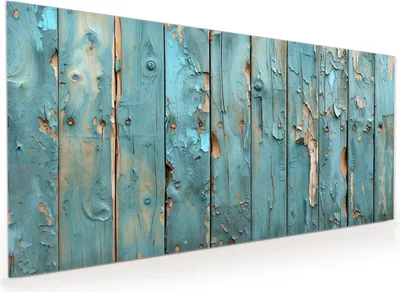 Produktbild von Küchenrückwand Spritzschutz Glas mit Motiv Abblätternde Holzplanken 40 x 40 cm