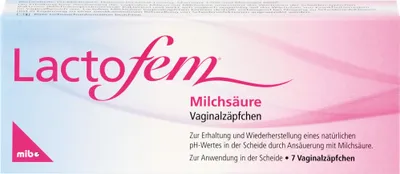 Image de Suppositoires vaginaux à l'acide lactique Lactofem 7 pces