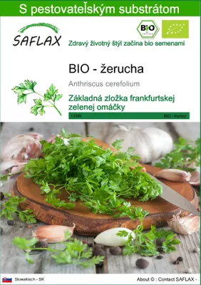 Obrázok produktu pre SAFLAX - BIO - žerucha - Anthriscus cerefolium - 800 Semená - S pestovateľským substrátom bez klíčkov