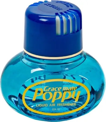 Produktbild von Original Poppy Lufterfrischer, mit Klebepad, Inhalt 150 ml, für Heim, LKW, PKW, Boot, Wohnmobil, Büro, Duftnote Fresie