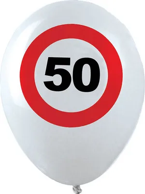 Produktbild von Luftballon 30cm Verkehrsschild #50 | 30cm/12St.