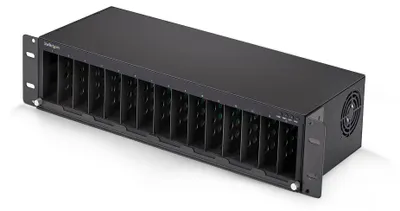 Obrázek produktu pro StarTech.com MCM15-MEDIA-CHASSIS, 100 - 240 V, 48 V, 4,2 A, EU, NA, UK, 0 - 50 °C, -20 - 70 °C