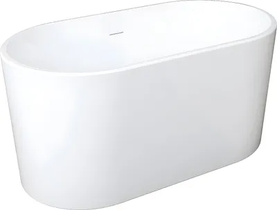 Produktbild von Ovale freistehende Badewanne - 180 l - 130 × 71 × 58 cm (L × B × H) - weiß - Acryl - APOGON