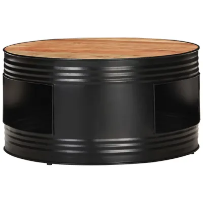 Immagine prodotto di Tavolino nero 68x68x36 cm in legno massiccio di acacia