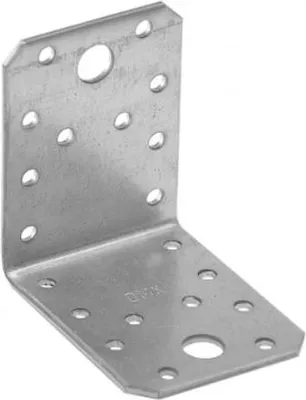 Produktbild von 20x Winkelverbinder 70x70x55mm verzinkt Lochplattenwinkel Stuhlwinkel