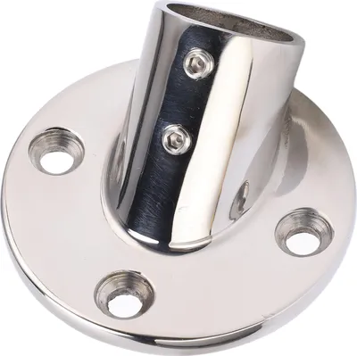 Immagine prodotto di Corrimano per imbarcazioni con base rotonda, ferramenta marina in acciaio inox 316 per tubi da 25 mm/1 pollice, 45°