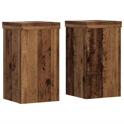 Produktbild von Pflanzenständer 2 Stk. Altholz-Optik 10x10x18 cm Holzwerkstoff