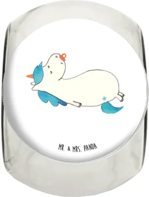 Produktbild von Mr. & Mrs. Panda Süßigkeiten Glas Einhorn Schnuller L 870ml - Weiß - Geschenk, glasbehälter, Vorratsbehälter, Geburt, Teedose, gewürzglas, Geburtstag, Bonboniere, Unicorn