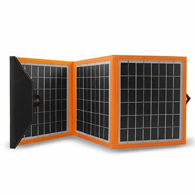 Produktbild von Solarmodul Ladegerät 15W 1 USB-Anschluss schwarz und orange A04