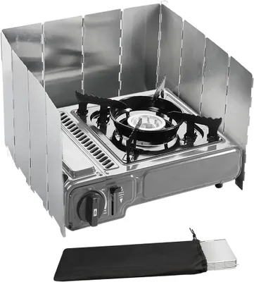 Obrázek produktu pro Plynový ohřívač, 12 hořáků, hliníková konstrukce, s ochranou proti větru, určený pro venkovní použití