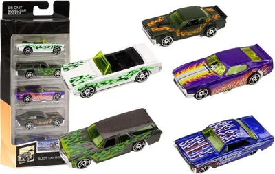 Zdjęcie produktu dla Zestaw samochodów RC w skali 1:64, metalowe, 5 sztuk
