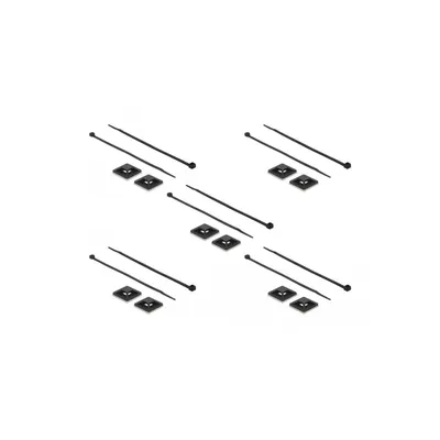 Produktbild von Befestigungssockel 30 x 30mm mit Kabelbinder L 200 x B 4,8mm (schwarz, 10 Paar)