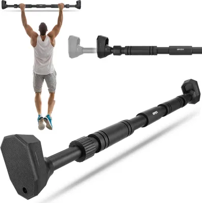 Image de Gymtek® Barre de traction pour cadre de porte - de 70 à 100 cm - Pull Up Bar, barre fixe intérieure, barre de serrage pour traction - Home Gym, Fitness, Musculation