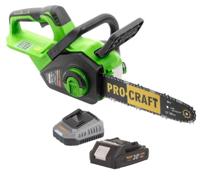 Immagine prodotto di Motosega a batteria Procraft PKA38 20 V 304 mm Brushless + 1x batteria 2,0 Ah + caricabatteria