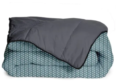 Image de Bleu Calin Couette Imprimée Soumaya - Chaude 350g/m2 - 240x260cm