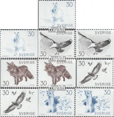 Produktbild von Briefmarken Schweden 1968 Mi 621Dl,Dr,622Dl,Dr,623Dl, Dr, 624Dl,Dr 625Dl,Dr (kompl. Ausg.) postfrisch Tiere