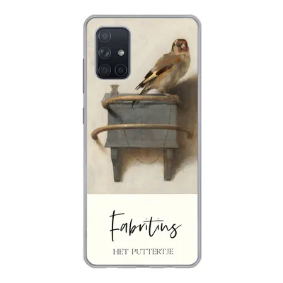 Produktbild von MuchoWow® Handyhülle Schutzhülle Hülle für Samsung Galaxy A51 Alte Meister - Der Stieglitz - Fabritius Silikon Softcase Handy Hülle - Schutzabdeckung