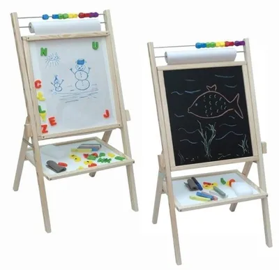 Produktbild von 4-in-1-Tafel aus Naturholz – 3toysm