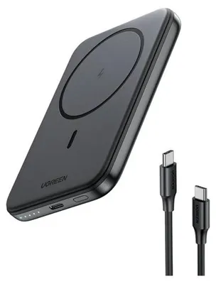 Produktbild von Ugreen Induktive Power Bank - magnetisch - Li-Ion - 10000 mAh - 37 Wh - 20 Watt - 3 A - PD 3.0 (USB-C)