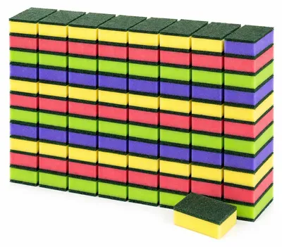 Immagine prodotto di Set da 84 spugne da cucina | Spugna per pentole colorata | Spugna per pulizie - Spugna abrasiva | Spugna per pentole 83x52x28 mm | Spugna per piatti | Spugna per pulizie