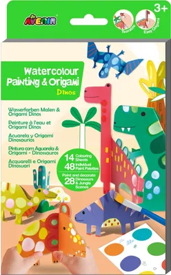 Produktbild von Avenir Aquarellmalerei und Origami: Dinos