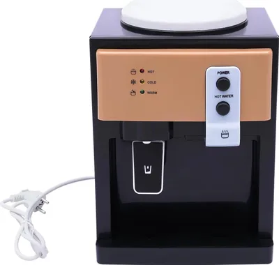 Image de Distributeur d'eau de table - Appareil à eau chaude et froide avec fonction glaçons - 550 W (chauffage) / 75 W (refroidissement) - 220 V 50 Hz - Réservoir intérieur en acier inoxydable - Noir