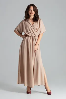 Produktbild von Lenitif Formelle Frauenkleider Davide L055 beige XL