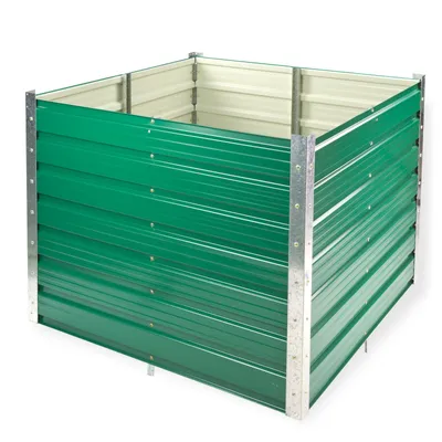 Zdjęcie produktu dla Metalowe podwyższone łóżko Rosendaal 99x99x80 cm zielone