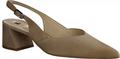 Produktbild von Högl 104612-190 Damenschuhe, Sling, Samtkid Leder,Taupe (Beige) - Damenschuhe Top Trends, Beige, leder (samtkid-leder), absatzhöhe: 40 mm