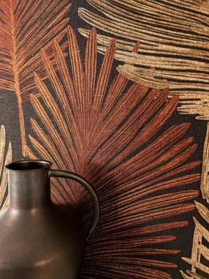 Produktbild von NEWROOM Tapete Vedran Brown Braun Vliestapete - Modern Palmenblätter Pflanze  Germany