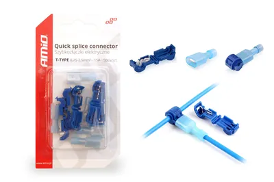 Produktbild von Elektrische Schnellanschlussklemmen Typ-T 0,75-2,5mm² 15A 5 Stk. AMIO-02344