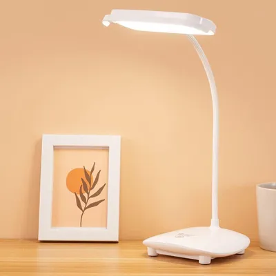 Produktbild von Kabellose, wiederaufladbare USB-Schreibtischlampe mit 40 LEDs, 2 x 3200-mAh-Akkus, Touch-Licht, 3 Farben, 6 Dimmstufen, Speicherfunktion, Leselampe für Kinder, Schlafzimmer, Nachttisch oder Wohnzimmer.
