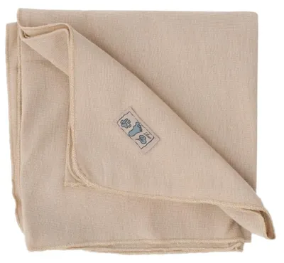 Obrázek produktu pro Lehká dětská deka z merino vlny a hedvábí – barva: béžová, rozměry: 80 x 90 cm