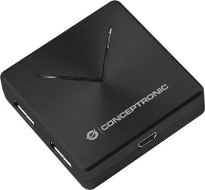 Produktbild von Conceptronic HUBBIES02B 4-Port USB 3.0 Hub schwarz