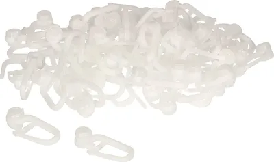 Obrázok produktu pre KOTARBAU® Háčiky na záclony na PVC lištu na záclony Sada 100 kusov