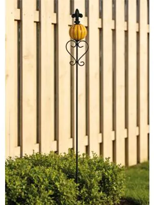 Produktbild von Metallstab mit Keramikball Lafiora 12 x 9 x 125 cm gelb