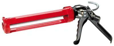 Produktbild von 24x Kartuschenpistole 310ml Profi rot, l.Hebel – Silikonspritze & Kartuschenpresse für D/K-Kartuschen Dosierpistole w/ Sechskantv./Silikonkleber