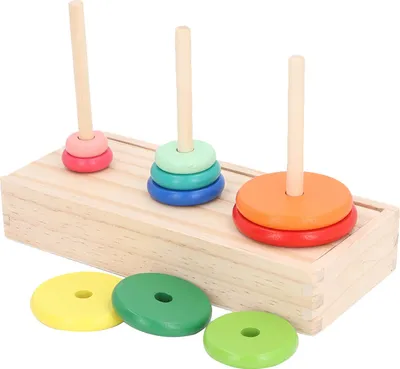 Produktbild von Puzzle-Spiel, Holzturm, pädagogisch, logisches Denken, Training, 10 Ringe, geistiges Spielzeug, Denkaufgabe für Kinder, frühes Lernen
