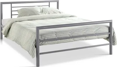 Produktbild von Bett Sandro 140 x 200 cm grau inklusive Lattenrost