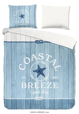 Imagen del producto de Juego de sábanas "Breeze" – Azul – (200x220 cm) – 100% algodón
