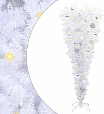 Zdjęcie produktu dla vidaXL Sztuczna choinka biała 120 cm PVC i stal