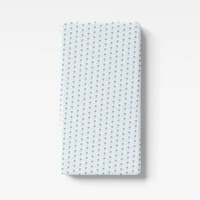 Produktbild von Eevi Baumwoll-Spannbettlaken mit Gummizug 120x60 Sterne Blau