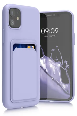 Produktbild von kwmobile Handyhülle für Apple iPhone 11 Hülle mit Kartenfach - TPU Case - Kabelloses Laden - Schutzhülle Cover in Lavendel