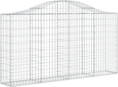 Obrázek produktu pro vidaXL Gabion s vysokým obloukem 200x30x100/120 cm Pozinkované železo
