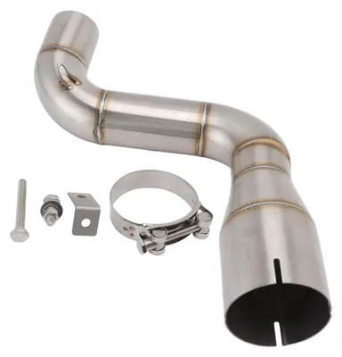 Produktbild von Motorrad-Auspuff, mittleres Rohr, Edelstahl, hochtemperaturbeständig, für 51 mm Endrohr