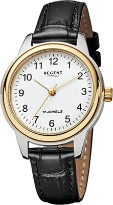 Produktbild von Regent Leder Damen Uhr F-958 Handaufzug Armband schwarz D2URF958
