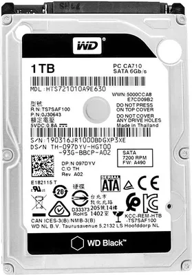 Produktbild von Festplatte Dell 1Tb HTS721010A9E630 32Mb Cache 7200Rpm Sata III 2,5" Zoll 97DYV