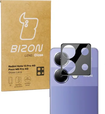 Produktbild von Bizon Glaslinse Kameraglas für Xiaomi Redmi Note 13 Pro 4G / Poco M6 Pro 4G, 2 Stück